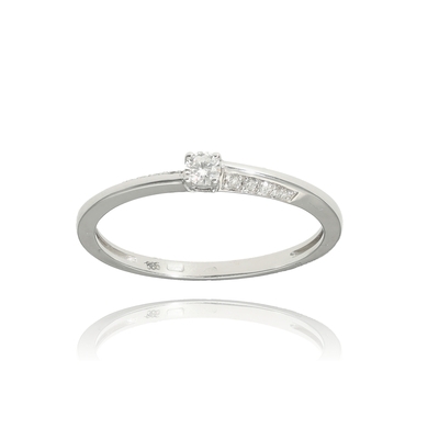 Fehér arany gyűrű 56-os méret (B49225)